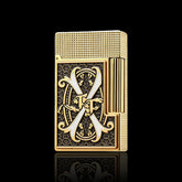 JT Dunant Fuente Ligne 2 White V Emblem Gold Lighter #250