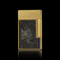 JT Dunant Limited Edition Skull Floral Relief Lighter#204
