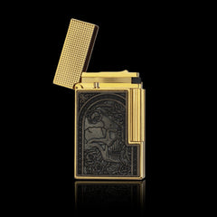 JT Dunant Limited Edition Skull Floral Relief Lighter#204