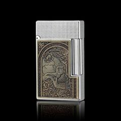 JT Dunant Limited Edition Skull Floral Relief Lighter#204