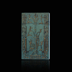 JT Dunant Single & Double Flames Sanxingdui Bronze Gold Mask Lighter #177
