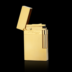 JT Dunant Vertical Stripe Engraved Gas Lighter#002