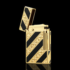 JT Dunant Diagonal Stripe Engraved Soft Flame Lighter #064