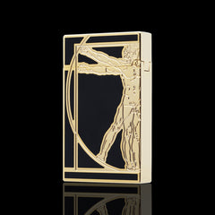 JT Dunant L2 Vitruvian Man Art Single Soft Flame Lighter #080