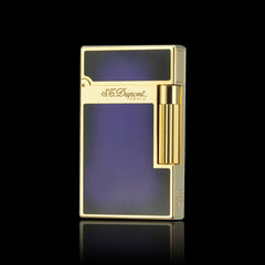 JT Dunant Purple Black Chinese Lacquer Double Flame Lighter #088