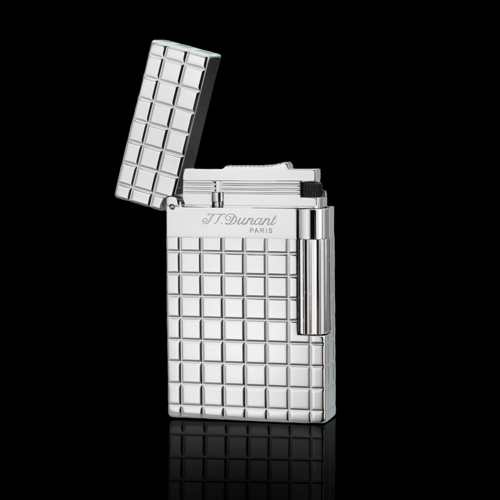 JT Dunant Lighter Chocolate Lattice Engrave Gas Flame#015