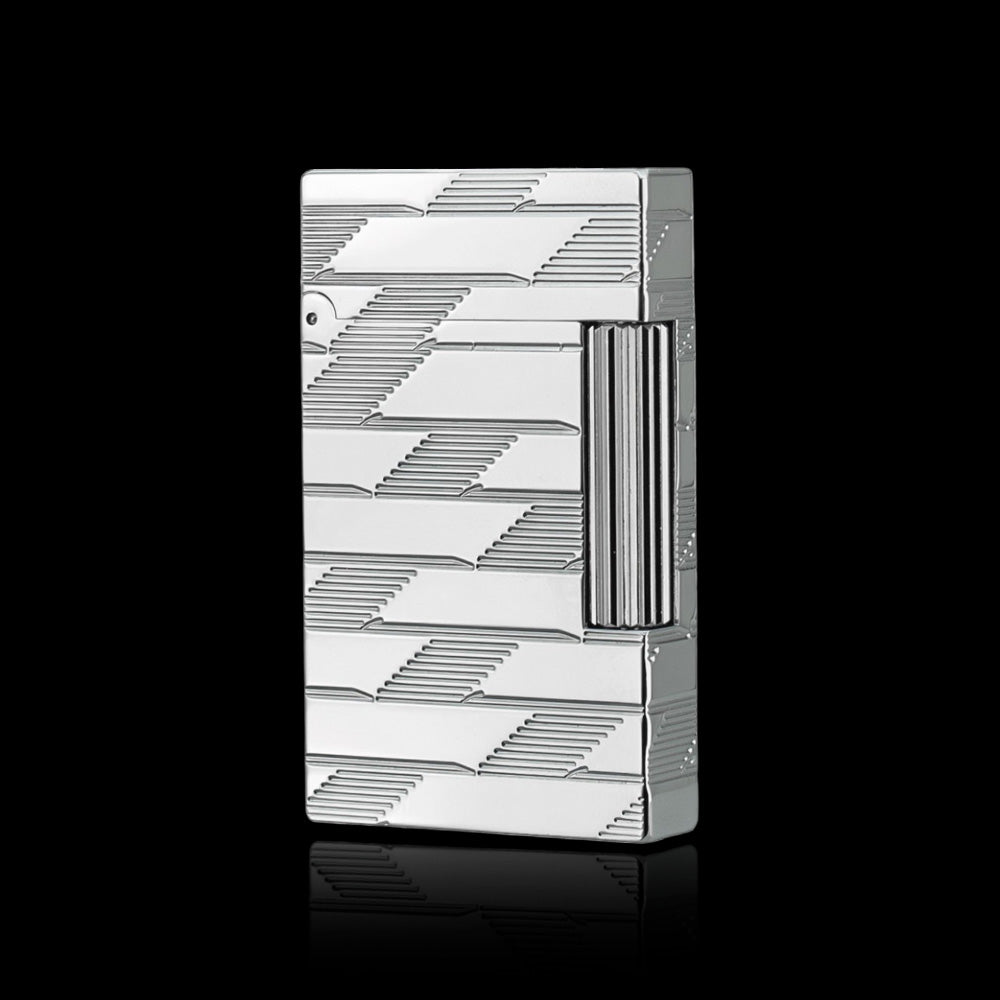 JT Dunant Ligne 2 Monogram Guilloche Black Gold Lighter #202