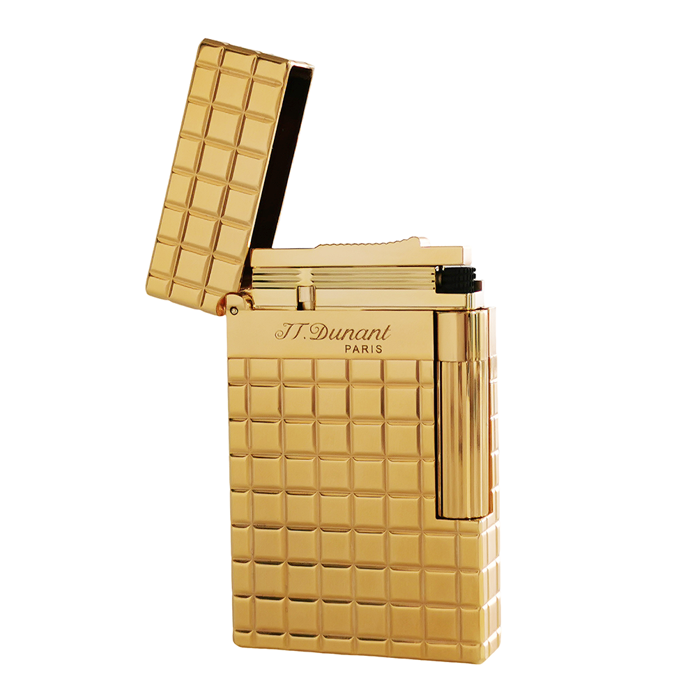 JT Dunant Lighter Chocolate Lattice Engrave Gas Flame#015