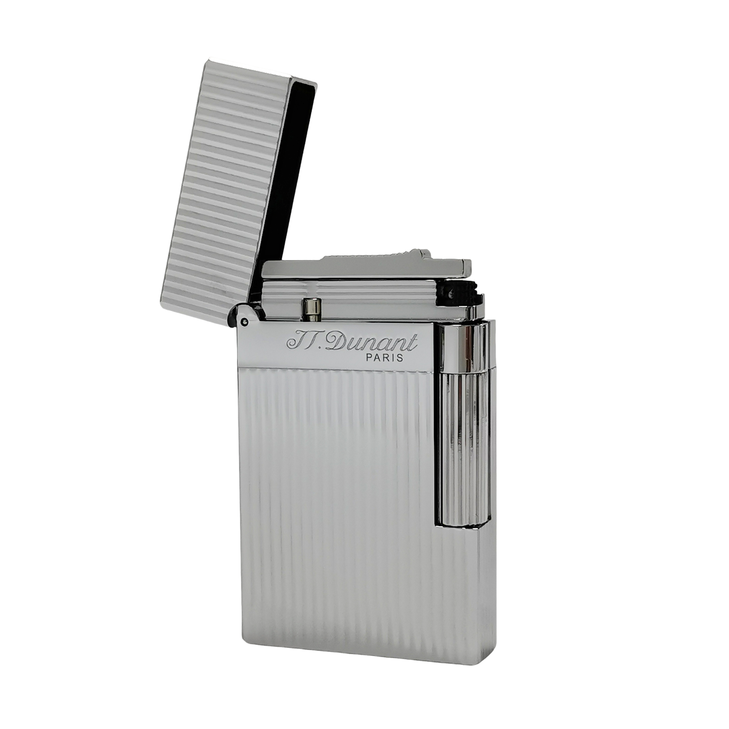 JT Dunant Vertical Stripe Engraved Gas Lighter#002