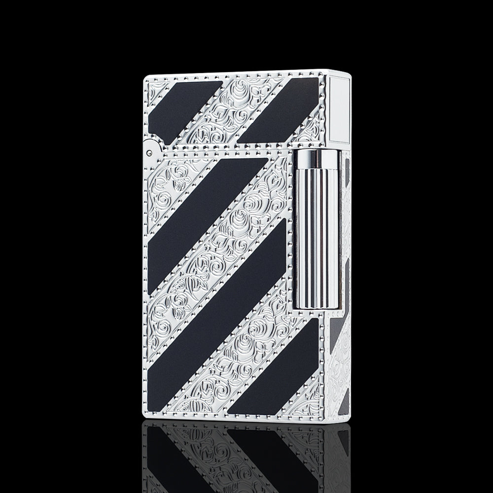JT Dunant Diagonal Stripe Engraved Soft Flame Lighter #064