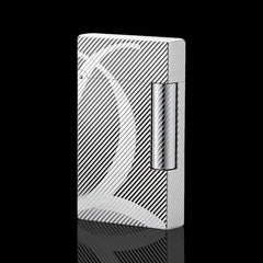 JT Dunant Curved Line Guilloche Single Soft Flame Lighter #065