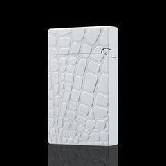 JT Dunant Croco Embossed Silver Gold Soft Flame Lighter #109