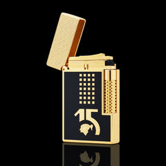 JT Dunant BHK 15th Anniversary Black and Gold Lacquer Dual Flame Lighter #212