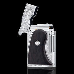 JT Dunant Wild West Western Engraved Dual Soft Flame Lighter #257