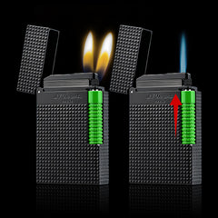 JT Dunant Diamond Head Guilloche Switchable Flame Lighter #606